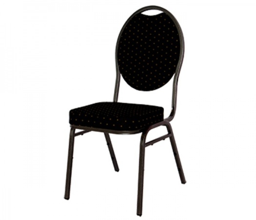 gestoffeerde stoel zwart